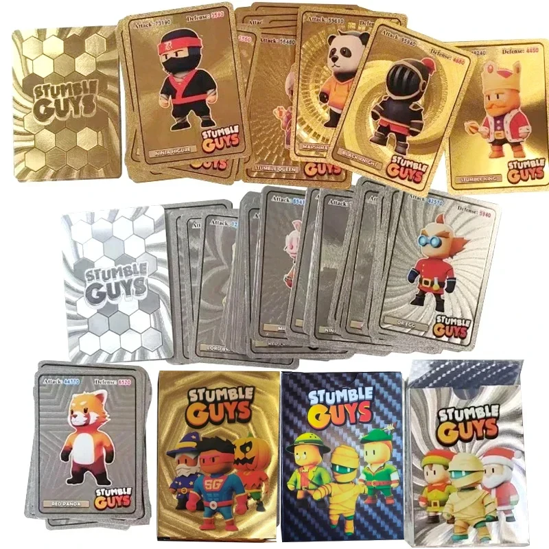 Stumble Guys Cards Gold Silver Black Foil Shiny Anime Board Game Collection - £15.41 GBP
