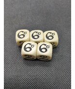(5) Cubicle 7 The One Ring D6 Opaque Ivory Dice - $83.31 CAD