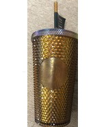 Starbucks 2021 Limited Edition 50 Years Copper Gold Studded 16 oz. Tumbl... - £26.41 GBP