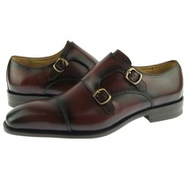 Carrucci KS509-23 Cap Toe Double Monk Strap, Men&#39;s Dress Leather Shoes, ... - £79.93 GBP