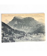 Vintage French Postcard Allevard-Les-Bains Sepia Landscape Architecture ... - $6.84 CAD