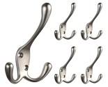 Franklin Brass Hook With 3 Prongs Wall Hooks 5-Pack, Satin Nickel, B4230... - $36.99