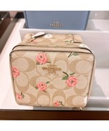 Coach Large Jewelry Box In Signature Canvas With Floral Print CR920 NWT - £85.77 GBP