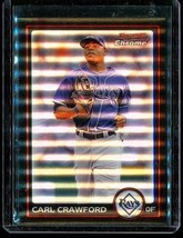 2010 Topps Bowman Chrome Refractor Baseball Trading Card #49 Carl Crawford Rays - £6.61 GBP