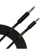 Castline Gold 1/4&quot; TRS to 3.5mm TS Patch Cable Mogami 2549 (NO RING CONN... - $14.80+