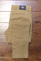 HUGO BOSS Hombre Kaito Ajustado Algodón Elástico Med Beige Chinos 36R Eu 52 - $63.99