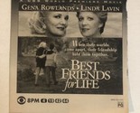 Best Friends For Life Tv Print Ad Gena Rowlands Linda Lavin TPA4 - £4.68 GBP