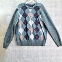 Lands End Mens Size X Large 46/48 Crewneck Pullover Argyle  Sweater Preppy - £13.06 GBP