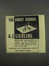 1956 The Viking Press Book Advertisement - The Sweet Science by A.J. Liebling - £14.53 GBP