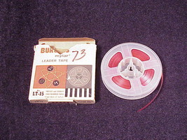 Vintage Box of Burgess Leader Tape, no. LT-15, 1/4 Inch, mostly full, audio - £5.39 GBP