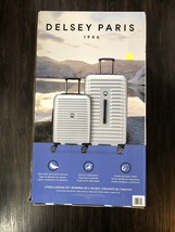 Delsey Paris 2-piece Luggage Spinner Hardside Trunk Set 29&quot; &amp; 22&quot; Silver... - $143.55
