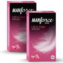 Manforce Ultra Feel Super Thin Bubblegum Flavoured Condoms for Men (20PCS) - £14.69 GBP