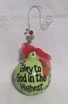 Celebrate the Season with Vintage Charm! Ball Ornament- Glory to God with Angels - £10.23 GBP