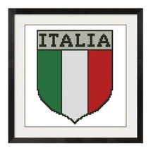 SMALL ITALIAN SHIELD CROSS STITCH PATTERN -402 - £2.20 GBP