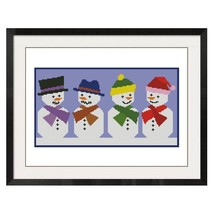 SNOWMEN CROSS STITCH PATTERN -706 - £2.19 GBP