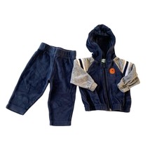 Simply Basic Baby Infant Boy Size 3 6 Months Full Zip Jacket Velour 2 pc... - $13.85