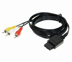 6ft 3 RCA Male Audio Video AV Cord For Nintendo 64 SNES GameCube Black C... - £2.32 GBP