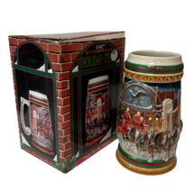 Budweiser Holiday Beer Stein Mug Home For The Holidays Vintage 1997 New In Box - $15.73