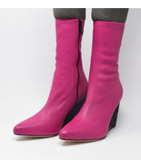 Rag &amp; Bone Womens Phoenix Wedge Boots Fuschia Mid Calf 37.5 - €206,12 EUR