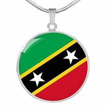 Express Your Love Gifts Kitts and Nevis Flag Necklace Kitts and Nevis Flag Stain - £35.46 GBP