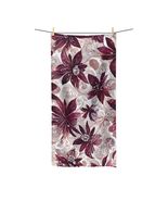 Beach Towel, Floral, Polycotton Towel (30&quot;x60&quot;, Burgandy) - $40.65