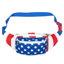 American Flag Fanny Pack, Usa Waist Pack With Adjustable Straps, 15 X 5 ... - £21.73 GBP