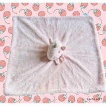 Pink Unicorn Lovey Extra Large Plush Soft Security Blanket Little Miracl... - $19.79