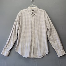 American Living Men Shirt Size L White Preppy Plaid Classic Long Sleeve ... - £10.01 GBP