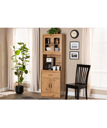 Bernard Oak Brown Kitchen Cabinet and Hutch - $3,976.02 MXN