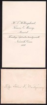 H.T. Hollingshead &amp; Frances E. Mowry Wedding Announcement 1892 Norwich CT - £13.95 GBP