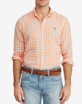 New Polo Ralph Lauren Men&#39;s Classic Fit Plaid Double-Face Woven Shirt Or... - $79.19