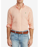 New Polo Ralph Lauren Men&#39;s Classic Fit Plaid Double-Face Woven Shirt Or... - $108.25 CAD