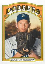 Clayton Kershaw 2021 Topps Heritage #37 Los Angeles Dodgers Baseball Card - £1.40 GBP