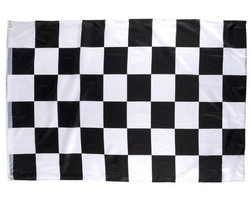 CHECKERED FLAG 3 X 5 FEET 36&quot; X 60&quot; NASCAR RACING BLACK AND WHITE FREE S... - £12.77 GBP
