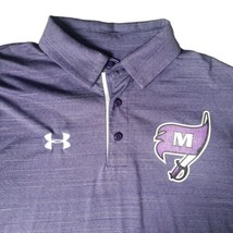 Under Armour Loose Hear Gear Men&#39;s Size M Purple Short Sleeve Polo Shirt - $17.97