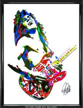 Eddie Van Halen Guitar Hard Rock Music Poster Print Wall Art 18x24  - £21.58 GBP
