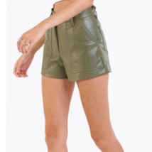 Dear John Megan Vegan Leather Super High Rise Short * Moss * 31 - $24.19