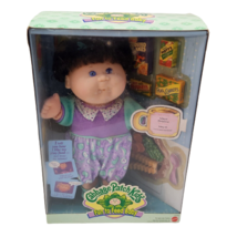 1998 Cabbage Patch Kids Fun To Feed W/ Food Baby Girl Brown Hair New In Box - £66.21 GBP