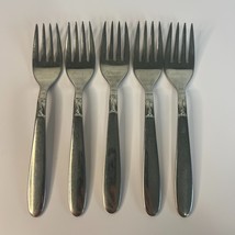 Set of 5 International Stainless Salad Forks – 6.75&quot; Long Glossy &quot;Creati... - $35.00