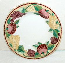 Pier 1 &quot;Mosaic Fruit&quot; 9.5&quot; Soup, Cereal or Spaghetti Bowl ~ Italy ~ Eart... - £8.68 GBP