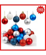 24-Piece 4th of July Patriotic Ornaments Set - Red White Blue Decorations - $31.66 CAD