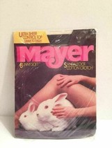 Mayer Lapin Souple Sandlefoot Coton Ultra Fin Contrôle Haut Vintage Bas ... - $9.89