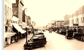 Livingston Montana Main Street City View Postcard RPPC Cars Trucks Cafe ... - $44.05