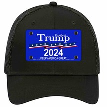 President Trump 2024 Novelty Black Mesh License Plate Hat - £23.17 GBP