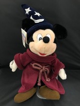 Vintage Disneyland Disney World Store MICKEY MOUSE Fantasia Sorcerer  Plush 12” - £19.86 GBP