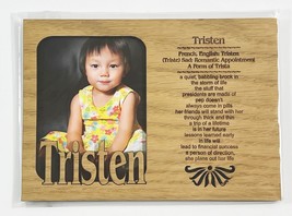 TRISTEN Personalized Name Profile Laser Engraved Wood Picture Frame Magnet - £7.80 GBP