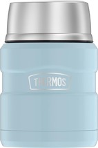 THERMOS Stainless King Vacuum-Insulated Food Jar with Spoon, 16 Ounce LIGHT Blue - £34.83 GBP