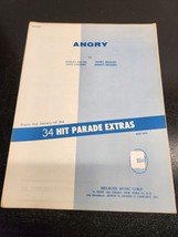 Angry by Various Sheet Music from the 34 Hit Parade Extras - $9.28
