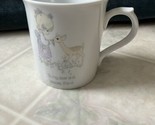 PRECIOUS MOMENTS PORCELAIN CUP MUG 1985 &quot; TO MY DEAR AND SPECIAL FRIEND&quot; - - $18.69