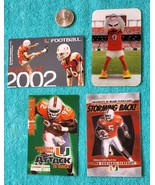 4 - UNIVERSITY of MIAMI - FOOTBALL - SEASON SCHEDULE POCKET GUIDES - CAN... - £4.60 GBP